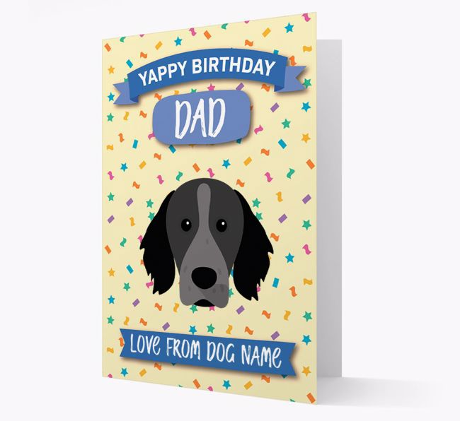 Personalised Card 'Yappy Birthday Dad' with {breedCommonName} Icon